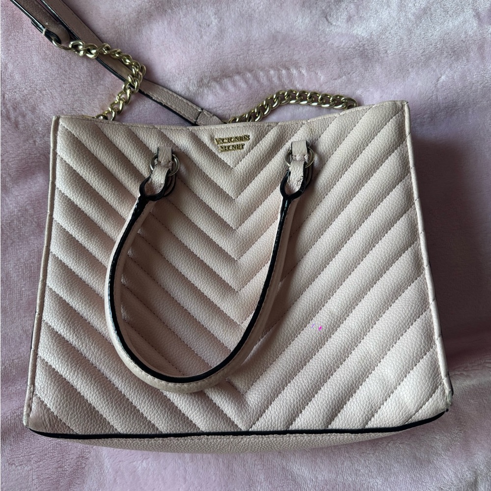 Victoria's Secret pink Chevron Shoulder Bag